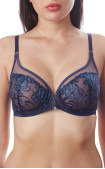 Buy Soft cup bra on frames Dark Blue. Milavitsa.
