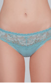 Buy Panty Slip Middle waist  with lace inserts on the front Blue. Milavitsa.