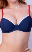 Buy Swim bra on frames, with a soft cup Blue. Milavitsa.