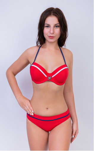 Push-Up Perfect Shape Bras Molded cup on the frame Red. Milavitsa.