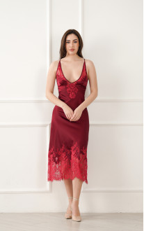 Women's Nightdress. Komilfo Burgundy
