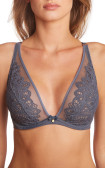 Buy Soft cups Bra Hook for seductive neckline Milavitsa Grey