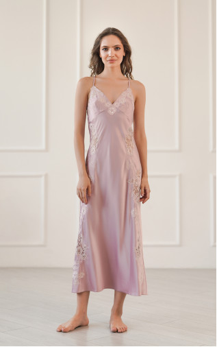 Nightdress long Morganite.  Komilfo Pink