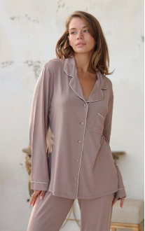 Pajama Solomia  (Jacket and Pants). Komilfo Peach