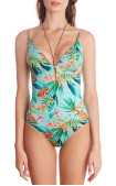 Buy One-piece swimsuit with Molded cups, Wired. MilaVitsa. Turquoise