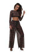 Buy Transparent wide-leg pants. Alayaswim Leopard