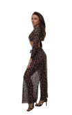 Buy Transparent wide-leg pants. Alayaswim Leopard