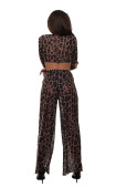 Buy Transparent wide-leg pants. Alayaswim Leopard