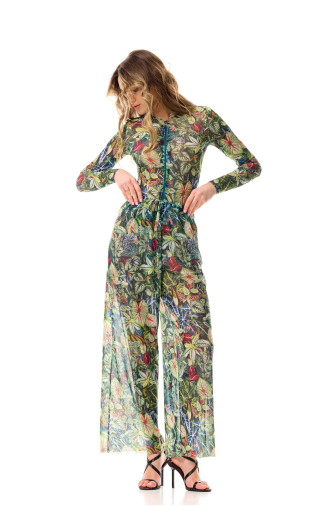 Transparent wide-leg pants. Alayaswim Botany