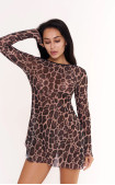 Buy Tan Through Beach Dress. Alayaswim Leopard