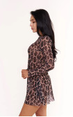 Buy Tan Through Beach Dress. Alayaswim Leopard