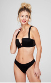 Buy Balconette bra with a square cup push-up Black. Anabel Arto. 
