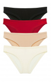 Buy Women's slip-panties (4 pcs.)  Black Beige Champagne Red. Anabel Arto.