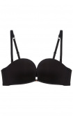 Buy Balconette Bra  with molded cup with rounded edge for girls with small or medium breast size Black. Anabel Arto.