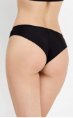 Buy Panties brazilian with microfiber low waistline and medium side height Black. Anabel Arto.