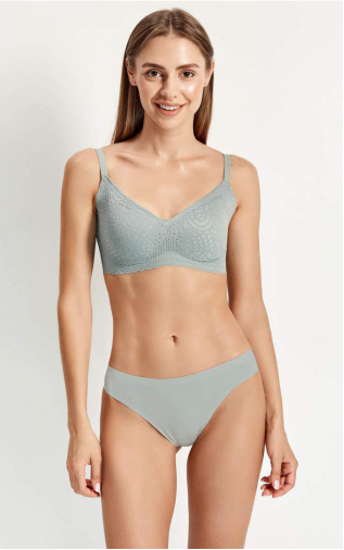 Bra of seamless underwear for every day Grey. Anabel Arto.