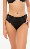 Buy Micro-fiber and lace slip panties with a mid-waistline Black. Anabel Arto.