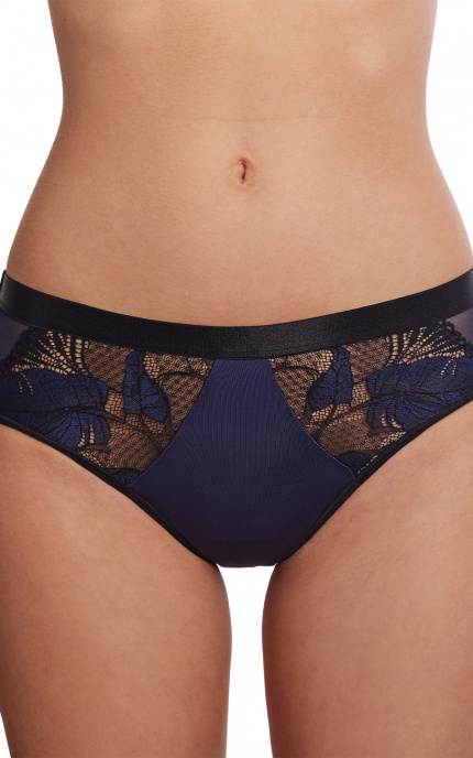 Buy Panty Culotte  Middle waist with Lace Black. Milavitsa.