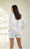 Buy Linen Blouson and Shorts Casablanka. Komolfo White