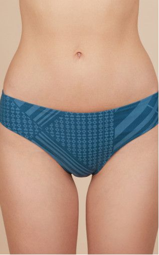Panties with a mid-waistline Blue. Milavitsa.