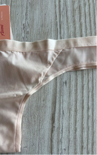 Panty Tanga Middle waistline Creamy. Milavitsa. Hover