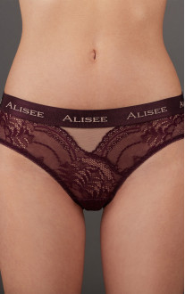Panty Slip with Mid-waist Burgundy. Alisee.