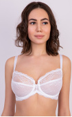 Buy Comfort Bra Soft cups with Lace Classic White. Milavitsa.
