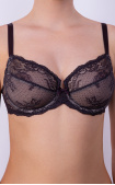 Buy Bra Comfort Soft cups with Lace Classic Black. Milavitsa.