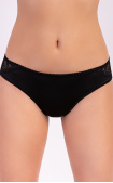 Buy Panty Slip with Lace Classic Mid waist Black. Milavitsa.