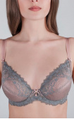 Buy Bras Soft cups with Lace Grey.  Milavitsa.