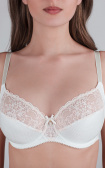 Buy Perfect Shape Lace Trim Bra Side correction detail  White. Milavitsa.