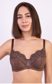 Buy Comfort Bra Soft cups with Lace  Chocolate. Milavitsa.