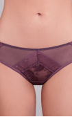 Buy Panty Slip Middle waist with lace Dark Blue. Milavitsa.