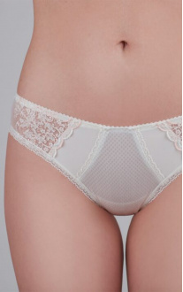 Panty Slip Middle waist with lace White. Milavitsa.