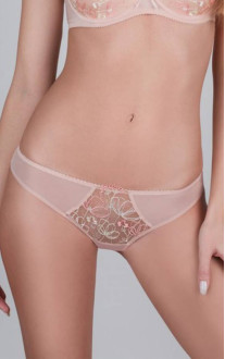 Panty Slip Middle waist with lace inserts on the front Pink. Milavitsa.