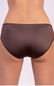 Buy Panty Culotte Mid-waist with lace inserts in the front Chocolate. Milavitsa.