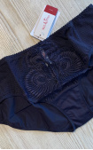 Buy Panty Slip Mid-waist  with lace on Front Dark Blue. Milavitsa.