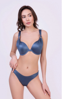 Bathing bra on frames, with a soft cup Blue. Milavitsa.