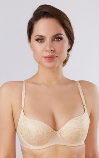 Molded cups Bra  Beige. Milavitsa.